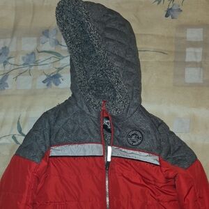 ZeroXposur Red and Gray Puffer Winter Coat for Kids